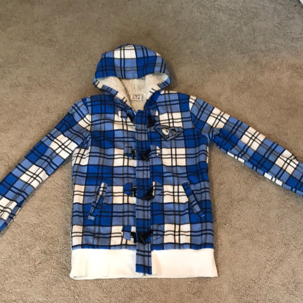Roxy plaid hoodie